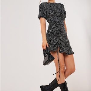 Missguided Polka Dot Rutched Dress